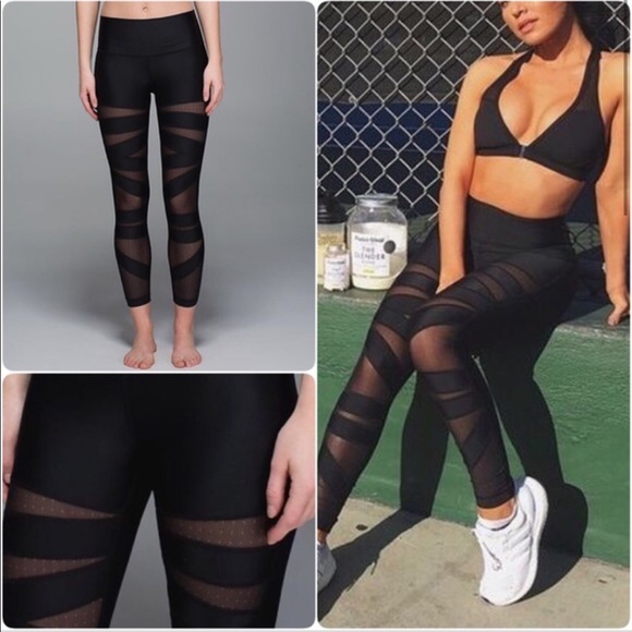 lululemon athletica Pants - Lululemon High Times Pant Tech Mesh Shine Dot